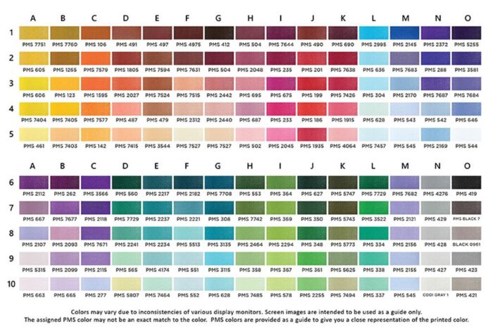 Standard Color Options For Logo Mats